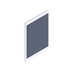 Image showing Isometric white tablet isolated illustration.