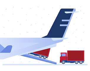 Image showing Air logistics vector illustration.