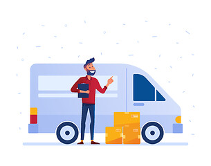 Image showing Local delivery service concept.