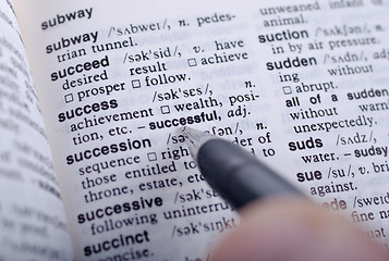 Image showing definition of success