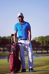 Image showing golfer  portrait at golf  course