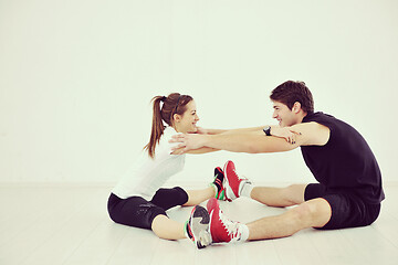 Image showing young people group in fitness club