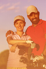 Image showing portrait of couple on golf course