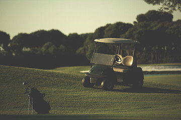 Image showing golf bag on course