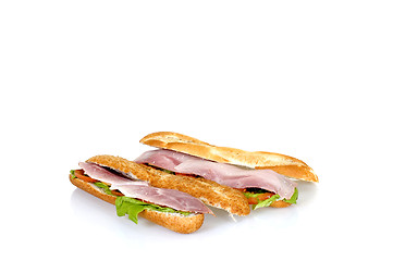 Image showing Ham and cheese French bread 