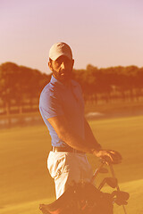 Image showing golfer  portrait at golf course