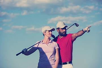 Image showing portrait of couple on golf course