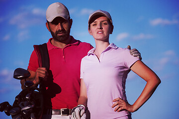 Image showing portrait of couple on golf course