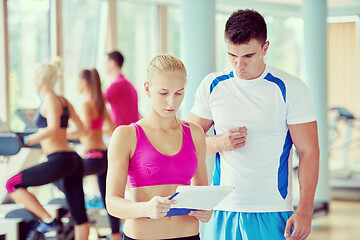 Image showing people group in fitness gym