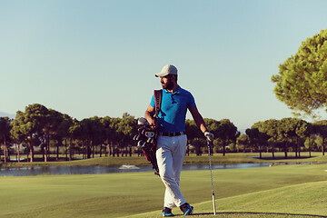 Image showing golfer  portrait at golf  course