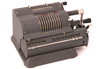 Image showing Old mechanical calculator