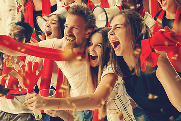 Image showing stadium soccer fans emotions portrait