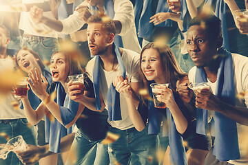 Image showing stadium soccer fans emotions portrait