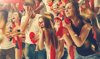 Image showing stadium soccer fans emotions portrait