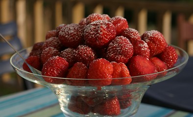 Image showing Strawberries with sugar