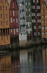 Image showing Old houses in Trondheim
