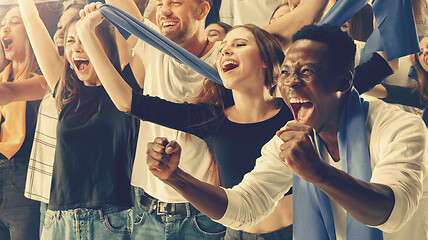 Image showing stadium soccer fans emotions portrait