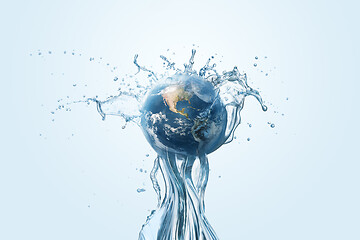 Image showing Saving water and world environmental protection concept.