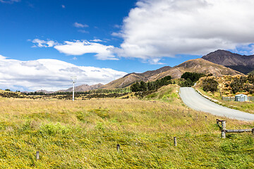 Image showing road to horizon New Zealand south island