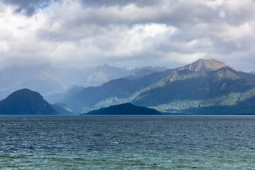 Image showing scenery at Lake Te Anau, New Zealand