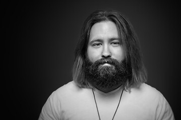 Image showing male portrait with beard