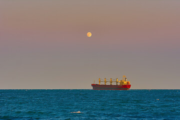 Image showing Cargo Ship in the Sea