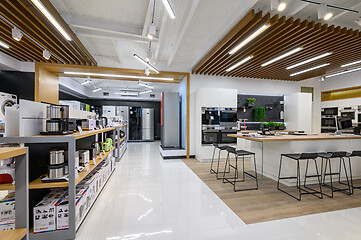 Image showing Interior of premium domestic appliance store