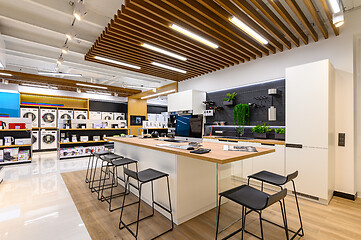 Image showing Interior of premium domestic appliance store