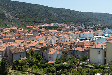 Image showing Panoramic view of Cres town on island of Cres, Adriatic sea, Croatia, Europe