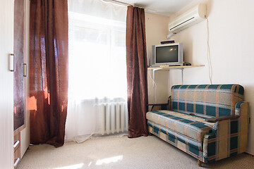 Image showing Interior of an economy room in a budget hotel