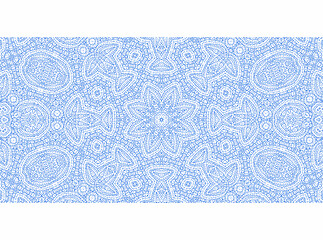 Image showing Abstract blue outline pattern