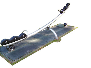 Image showing Children's seesaw in park