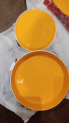 Image showing Paint can with orange paint