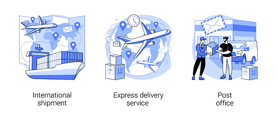 Image showing Package delivery abstract concept vector illustrations.