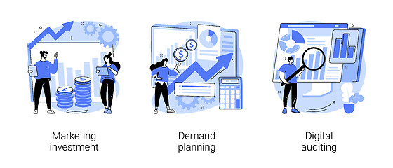 Image showing Marketing accounting abstract concept vector illustrations.