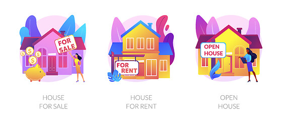 Image showing Real estate agent service abstract concept vector illustrations.