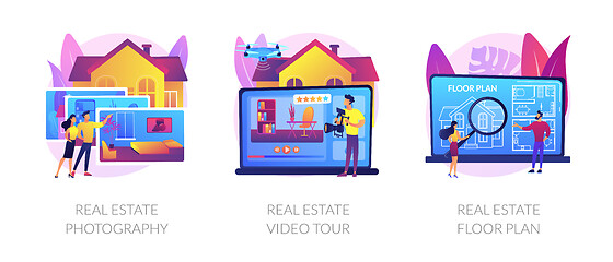 Image showing Real estate listing services abstract concept vector illustrations.