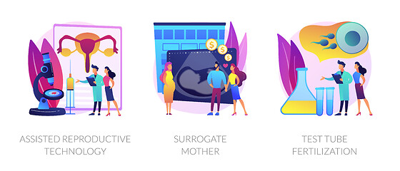 Image showing Fertility treatment and artificial insemination abstract concept vector illustrations.