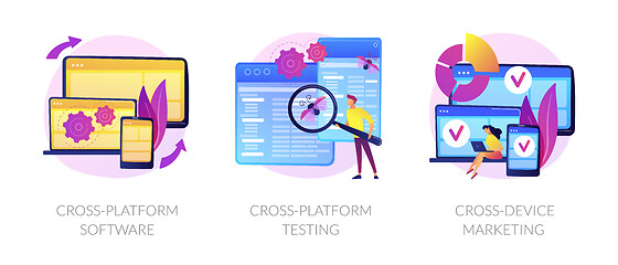 Image showing Cross-platform software vector concept metaphors