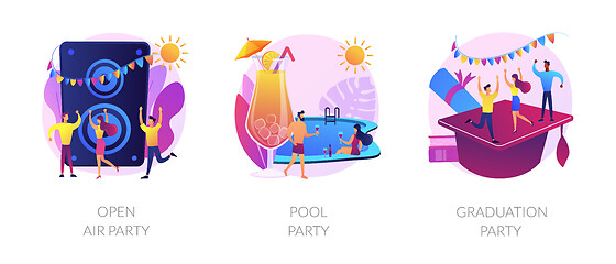 Image showing Outdoor party vector concept metaphors.