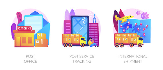 Image showing Post shipment system vector concept metaphors.