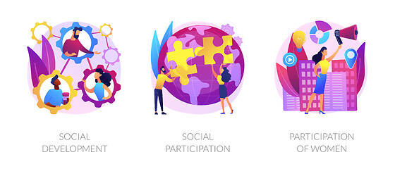 Image showing Social engagement abstract concept vector illustrations.