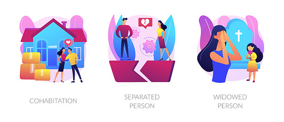 Image showing Living together abstract concept vector illustrations.