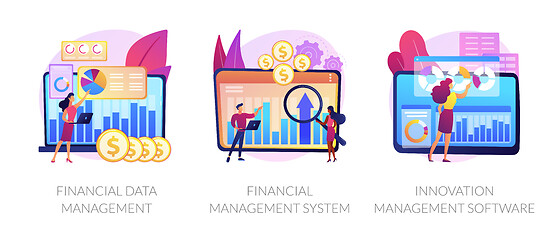 Image showing Financial and IT data software vector concept metaphors