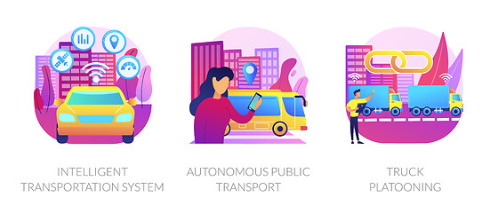 Image showing Smart traffic management vector concept metaphors.