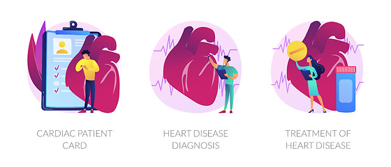 Image showing Cardiology vector concept metaphors.