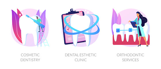 Image showing Cosmetic dentistry vector concept metaphors.