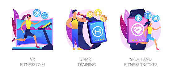 Image showing Smart personal training technologies abstract concept vector illustrations.