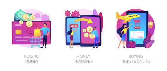 Image showing Electronic transactions abstract concept vector illustrations.