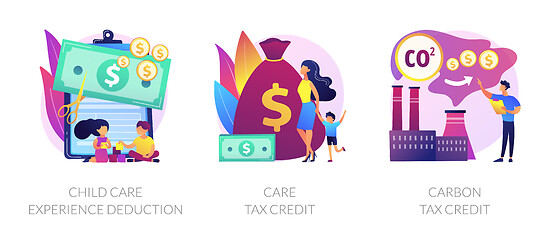 Image showing Tax deduction, exemption and credit vector concept metaphors